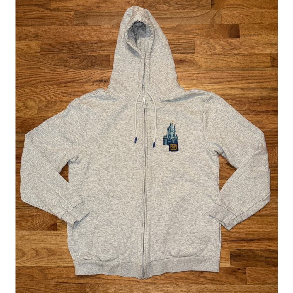 Disney Parks Walt Disney World Icons Zip Hoodie Adult Size Medium Embroidered